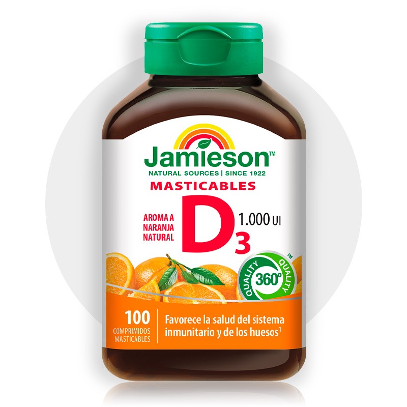 Jamieson Vitamina D3 1000ui/25mcgnaranja100 tabletas