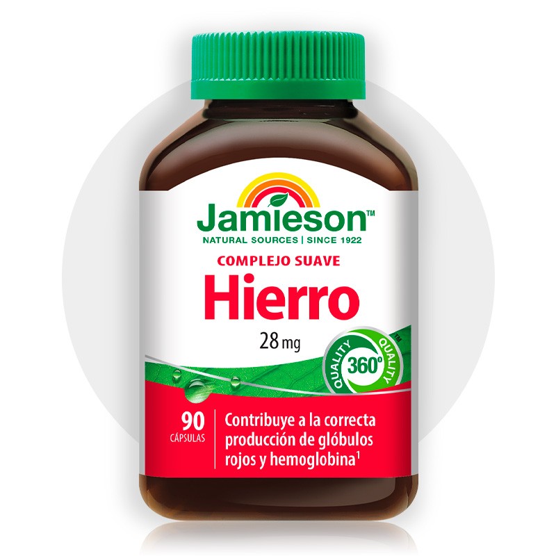 Jamieson Hierro complejo suave 28mg 90 cápsulas