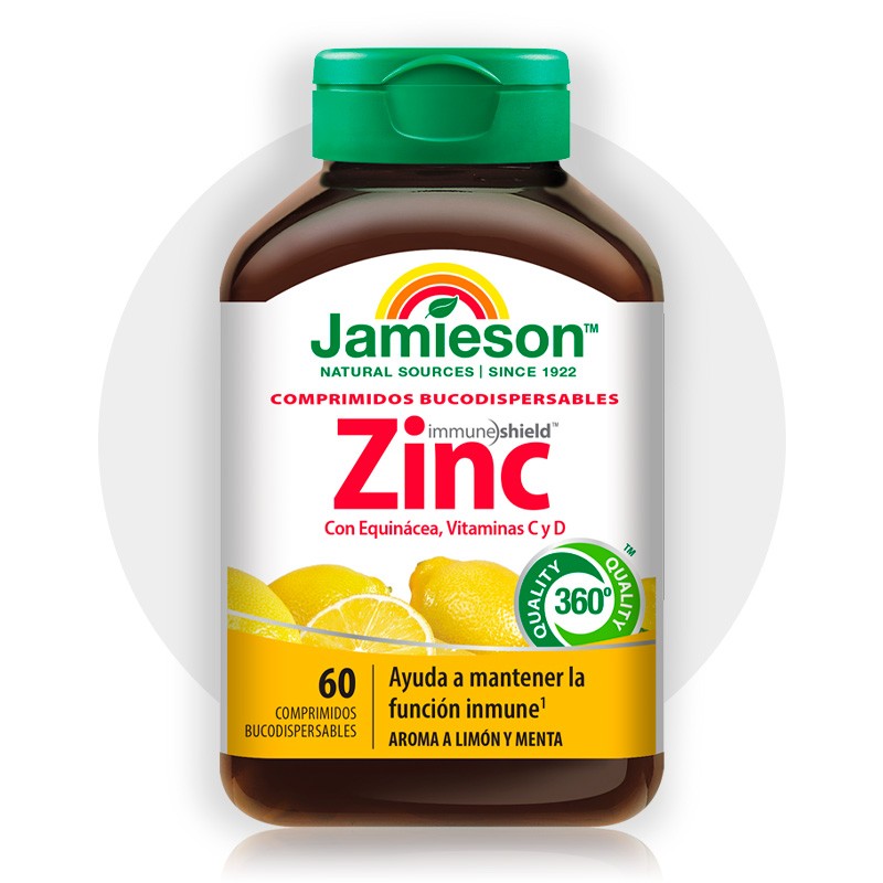 Jamieson Zinc con vitamina C y D 60 comprimidos